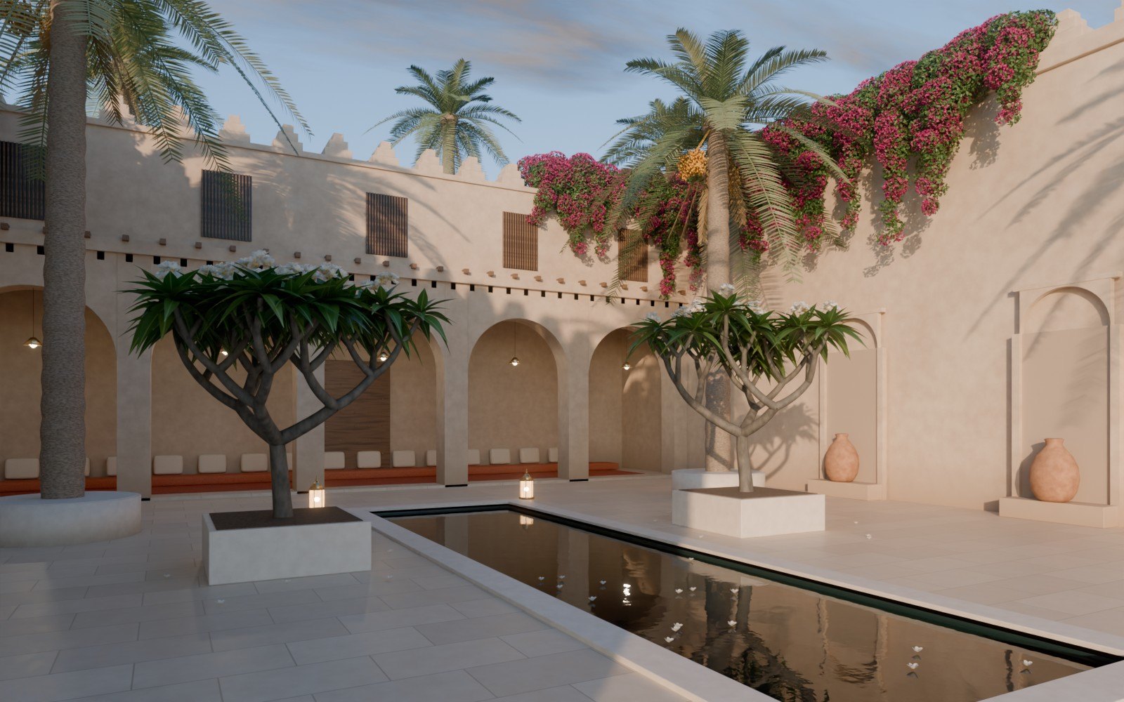 Designing for heat and light: courtyards, shade and deep openings